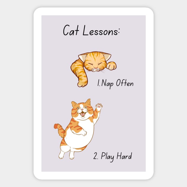 Nap Often, Play Hard Sticker by Whiskers and Wings